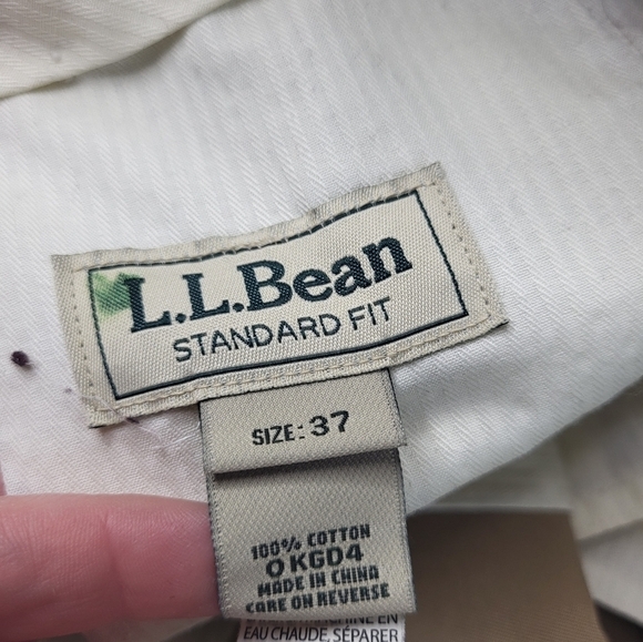 L.L Bean Dress Pants. 100% Cotton. Size 37. Item # 0KGD4 - Picture 6 of 11